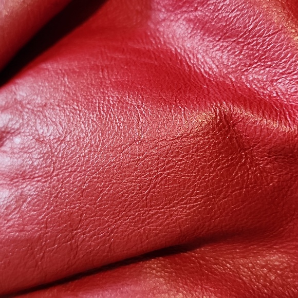 Vintage cross body red leather bag - Picture 6 of 8